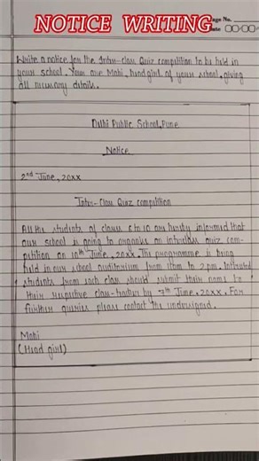 Notice writing format #tranding #trendingshorts #english #shorts #trending