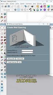Como fazer abertura de portas e janelas no SketchUp #sketchup #3D