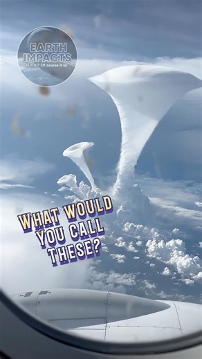 these horn-like cloud formations stretching above the main cloud layer. 🌩️ They look almost like jagged peaks reaching into the sky. These could form from strong updrafts in storm systems, where rising warm air pushes moisture high enough to create isolated protrusions, or from turbulent air currents slicing through anvil clouds. Nature’s chaotic sculptures never fail to amaze. #hornclouds #stormclouds #skyscape #cloudwatching #fblifestyle #Earthimpacts #openartai AI-generated video | Earth Imp