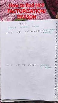 how to find HCF.HCF kaise banaye.find highest common factor.#maths #education #shorts #shortvideo