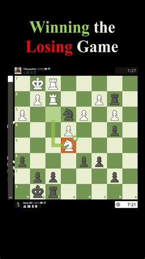 Winning a Lost Game with a Brilliant Chess Move! ♟️