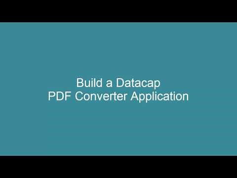 Create a Datacap OCR PDF builder application