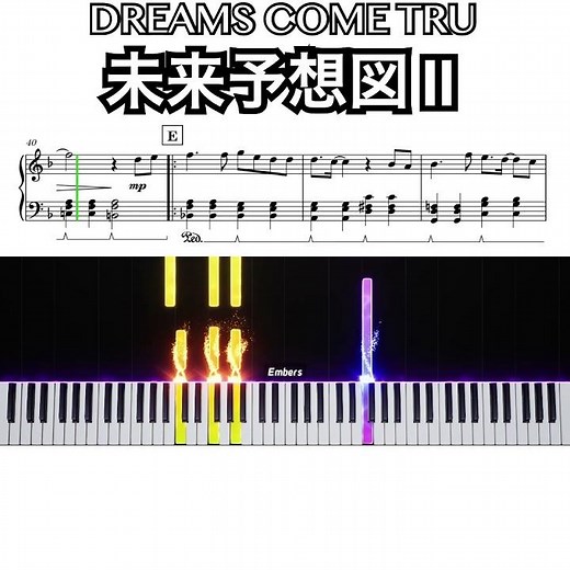 【楽譜あり！初級ピアノソロ】未来予想図Ⅱ/DREAMS COME TRUE /piano