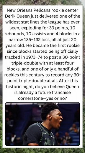 Derik Queen Makes NBA History With Monster 33-Point Triple-Double 🏀🔥