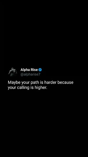Your struggle isn’t proof you’re failing. It’s proof you’re being prepared. Hard paths are given to men meant to rise. Follow @alphariseofficial7 #alpharise #purpose #grit #focus #clarity #strength #resilience #mindset #growth #destiny #manhood | Alpha Rise