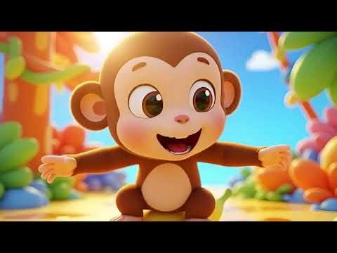 Der verspielte Affe rutscht aus – Ups! 🐒🍌 Kinderlied für Kinder | Lustiges Lernlied & Cartoon Musik