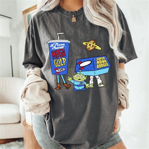Retro Alien Pizza Planet Woody and Buzz Lightyear Comfort Colors Shirt, Toy Story Disney Pixar Washed T-shirt, Disney World Disneyland Trip - Etsy