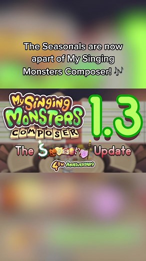 Update 1.3 of My Singing Monsters Composer: Seasonals' Greetings!
