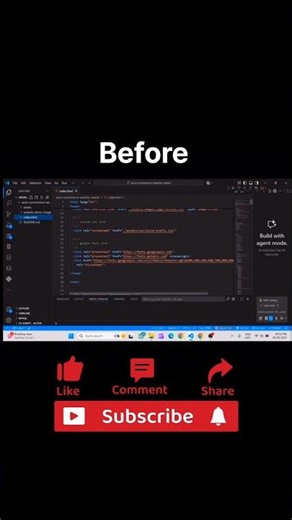 ✨ Before vs. After Website Transformation: HTML & CSS Magic! 💻🚀||#shorts #shortvideo #video #fyp