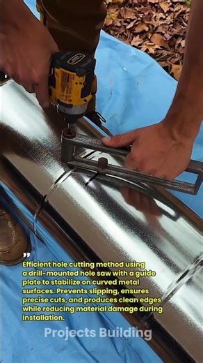 Metal cutting hack delivering clean holes in seconds