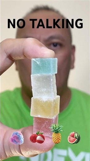 👂ASMR SILKY GEM CRYSTAL CANDY (4 FLAVORS) EATING SOUNDS👂#shorts #asmr