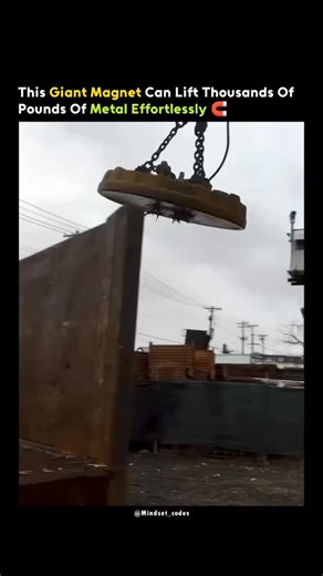 MOTIVATION | INSPIRATION | QUOTES on Instagram: "What looks like magic is pure physics. Industrial lifting magnets generate a powerful electromagnetic field when electric current flows through coils of wire inside. That field instantly pulls in ferrous metals like steel, allowing operators to pick up thousands of pounds of scrap in seconds. Once the current is switched off, the field disappears, and the metal drops. These magnets save time, reduce labor, and make moving heavy loads in recycling 