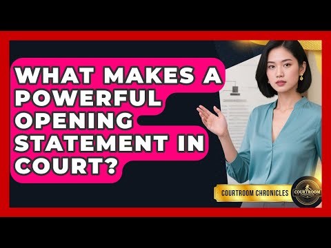 What Makes A Powerful Opening Statement In Court? - Courtroom Chronicles