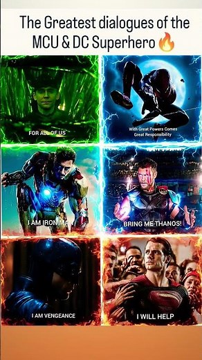 Top 10 Greatest Superhero Dialogues in MCU & DC That Still Give Chills🔥 Marvel vs DC Epic Lines #mcu