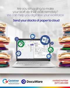 DocuWare provides cloud document management and workflow automation software that enables you to digitize, secure and work with business documents, then optimize the processes that power the core of your business. By removing wasted time and uncertainty from your processes, your team is free to focus on the work that drives productivity and profit. 📞 0117725500 📱 (077) 265 3381 📨 248, Vauxhall Street, Colombo 02. 📧 sales@gestetnersl.com 🌐 www.gestetnersl.com #DigitalSolutions #Docuware #Wor