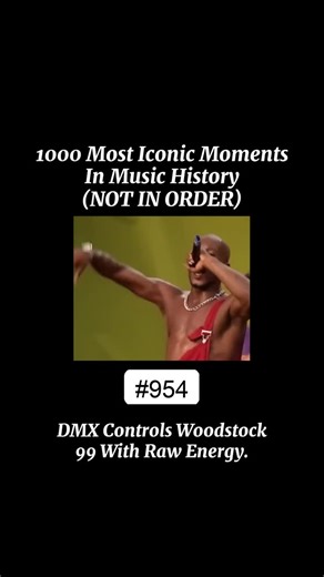 OFFICIAL CAUGHTLIVE ACCOUNT on Instagram: "DMX delivered a legendary performance at Woodstock 1999, turning a chaotic atmosphere into a powerful moment of unity. Amidst the sweltering heat and unrest, he took the stage with an electrifying presence that captivated the massive crowd. As he opened with a prayer, thousands joined in, creating a visceral connection that felt both sacred and intense. His gravelly voice and raw energy cut through the noise, channeling the audience's collective spirit 