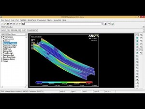 Ansys Tutorials - Analysis of I section simply supported beam subjected to point load in ansys
