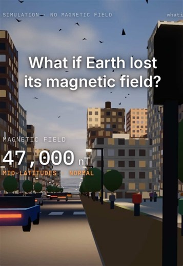 What if Earth lost its magnetic field? We’ve all ask ourselfs this question ? 😅 #simulation #fyp #viral #3d #earth