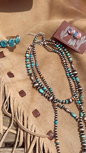 4.9K views · 72 reactions | The Navajo Pearl necklaces are so unique. We only made two lariats and I’m tempted to keep one for myself! https://gillilandhcwildrags.com/products/lariat-navajo-necklaces?variant=45448595374333 | Gilliland H&C Ranch Wear | Facebook