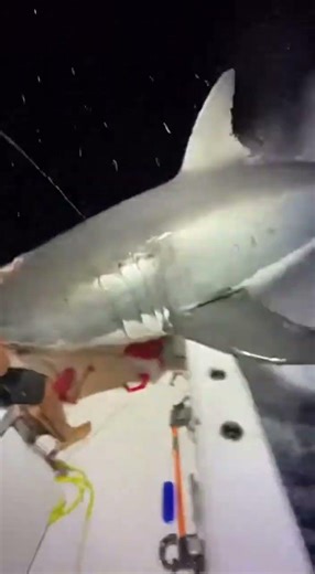 Massive Great White Shark Steals Tuna Hits Boat – Fisherman Shocked! 😱🦈