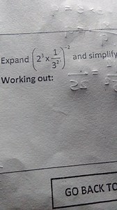 Expand (23×321​)−2 and simplify.... | Filo