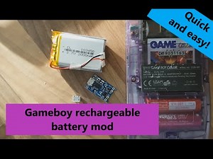 Gameboy Color rechargeable battery mod, cheap and easy