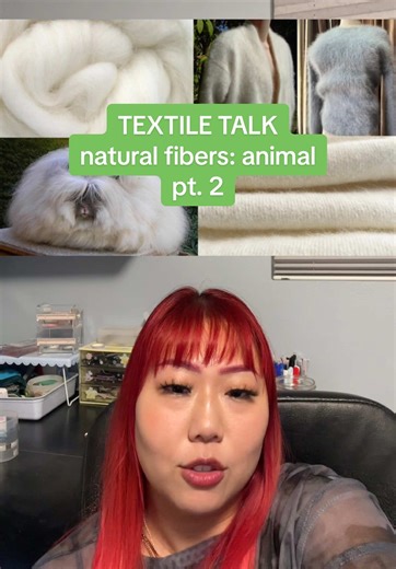 NATURAL FABRICS AND TEXTILES ARE COMPRISED OF 2 TYPES OF FIBERS: PLANT AND ANIMAL. THESE ARE ALL ANIMAL FIBERS PT. 2 #fashion #textiles #fabric #fashiondesign #sewing