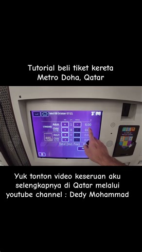 Tutorial beli tiket kereta metro Doha #qatar
