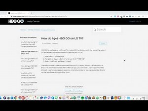 How to install HBO GO on LG TV?