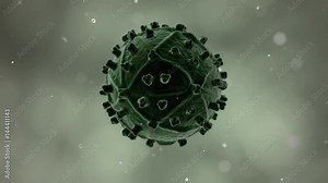 HIV Virus 004 3D Rendering: Scanning electron microscope image of the HIV virus. Stock Video