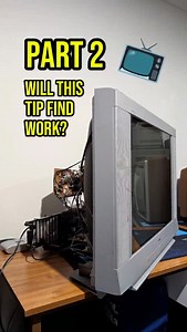 Part 2 of the trashed Sony WEGA 🚮 Does it work? 📺 #sony #crt #tech #retro #retrogaming | retro.gamer.guy