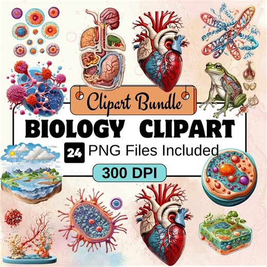 Biology Clipart, Study Clipart PNG Bundle, 24 PNG Biology Clipart Bundle, Instant Digital Download, Commercial Use - Etsy