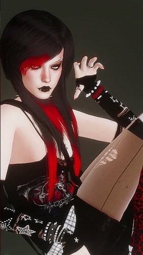 Emo CC Finds🖤 // Sims 4 Create a Sim #sims4 #sims #ts4cas #sims4cc #alt #shorts #emo