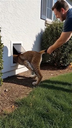 2K views · 13 reactions | Can They Pull Out the Lynx Stuck in the Dog Door? #lynxattack #caughtoncamera #viralvideo #shockingmoment #animalattack | Lifeline Souls | Facebook