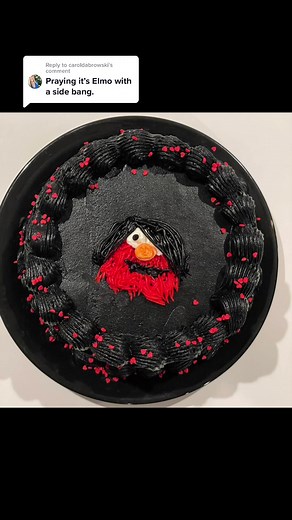 Replying to @caroldabrowski Heard yall wanted a reveal??? Sorry it took long, I would’ve included photos in the original if I had them but like I said I was in a rush. Anyway heres the freaking emo elmo cake okay! #fyp #emo #emoelmo #elmo #cakedecorating #shawnmendes #lying #smallbusiness #reddit #aita #storytime #pt2