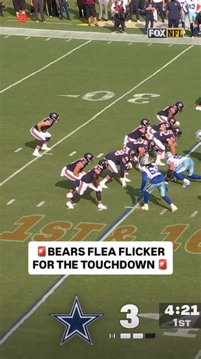 The Bears extend their lead over the Cowboys with this flea flicker! 🔥 | NFL on FOX