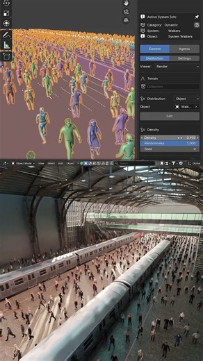 Easy Crowds in Blender with iCrowds Add-on