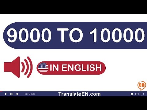 Numbers 9000 To 10000 In English Words