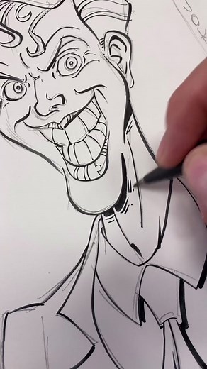 Drawing “JOKER!” #batman #joker #dccomics #butchhartman #butchhartmandraws #fairlyoddparents #dannyphantom