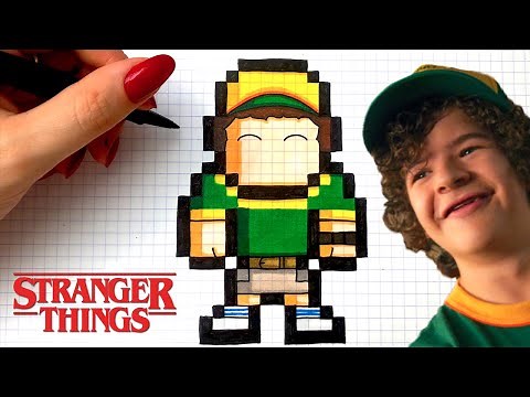 TUTO DESSIN DUSTIN PIXEL ART STRANGER THINGS