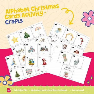 Christmas Alphabet Card Christmas Activity for Preschoolers | Printable Worksheets - Etsy UK