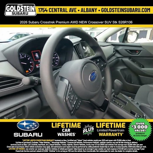 2026 Subaru Crosstrek Premium AWD NEW Crossover SUV Stk S26R106
