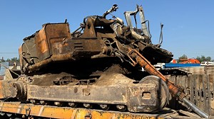 35K views · 347 reactions | The excavator that fell down the mountain; now repaired and converted into a wheeled excavator. | Restoration King | Facebook
