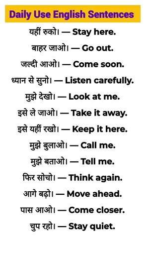 Daily Use English Sentences | Spoken English | English Speaking Practice.