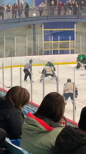 Beautiful hit along the boards by Shippagan | The Unofficial Beausejour Senior Hockey League Podcast