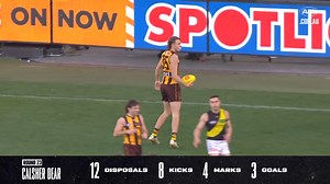 The Hawks are onto something special here! 👨‍🍳 Check out Calsher Dear's round 23 Telstra AFL Rising Star highlights. | AFL