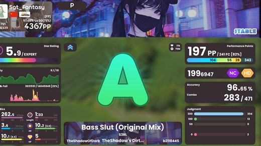 （记录向）单戳手速练习，通过NC HD（调整bpm）专项练习