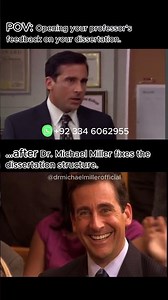 POV: Opening Professor Feedback Before and After Dr. Miller #dissertationhelp