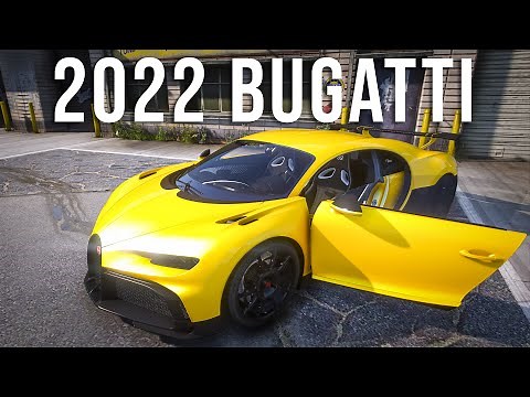 GTA V Bugatti Chiron Pur Sport Edition GP 2022 + Realistic Engine Sound Mod Showcase on RTX™ 3090