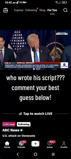 #trump #venezuela🇻🇪 #america🇺🇸 can u spot the stage set?